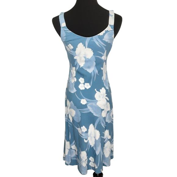 Hawaiian The Original Blue Hibiscus Mini Dress Tropical XS Made in Hawaii Resort - Picture 2 of 10